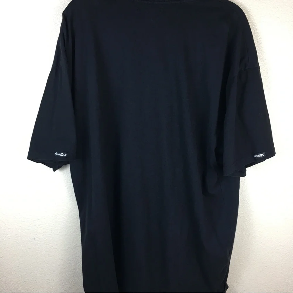 Crooks & Castles Streetwear Short Sleeve Black T-Shirt Red White Graphic Sz 3XL - Picture 7 of 12